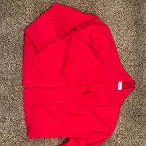 Calvin Klein red cardigan shrug
